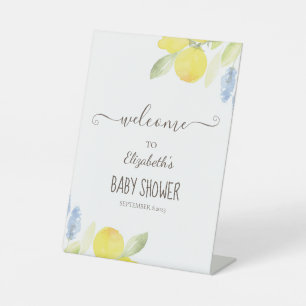 Watercolor Lemons Pedestal Sign