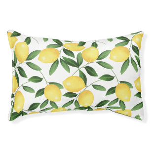 WATERCOLOR LEMONS PET BED
