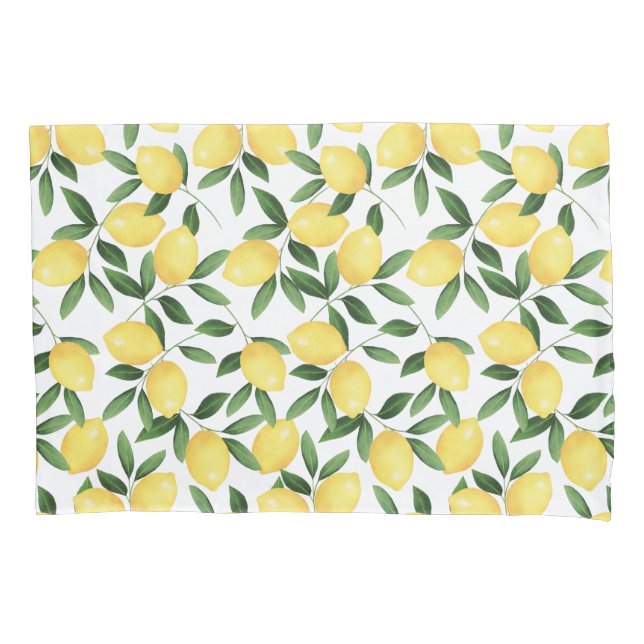 WATERCOLOR LEMONS PILLOW CASE (Front)