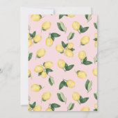 Watercolor Lemons & Pink Bridal Shower Invitation | Zazzle