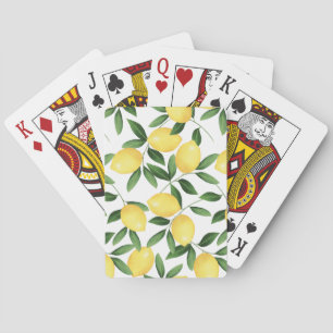 WATERCOLOR LEMONS POKER CARDS