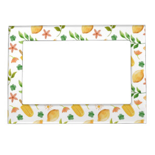 Watercolor Lemons & Popsicles Magnetic Frame