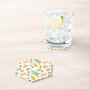 Watercolor Lemons & Popsicles Paper Coaster