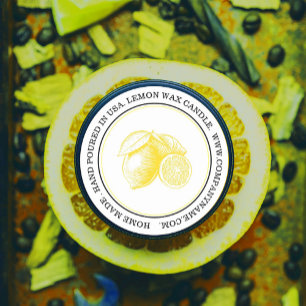 Watercolor lemons product label