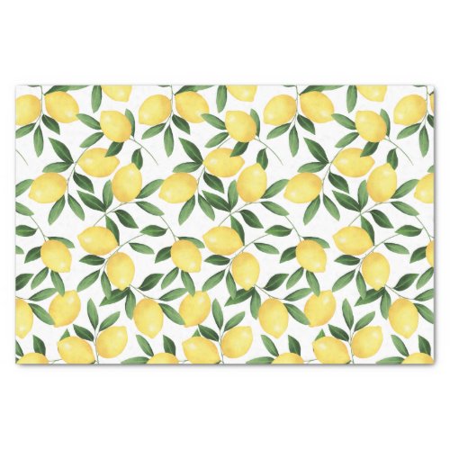 WATERCOLOR LEMONS TISSUE PAPER