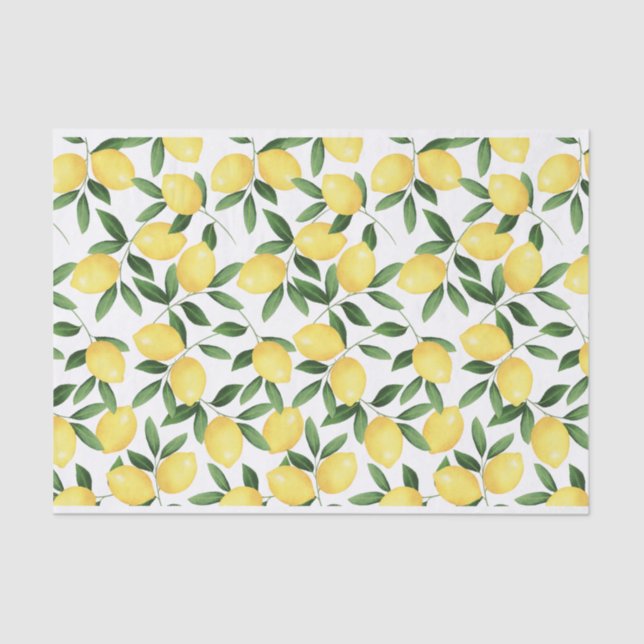 WATERCOLOR LEMONS TISSUE PAPER (Front)