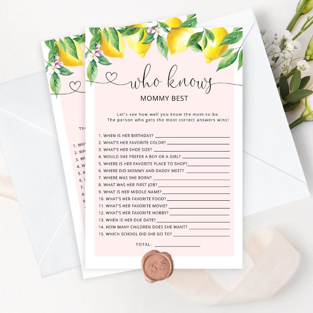 Watercolor lemons who knows mommy best game (Creator Uploaded)