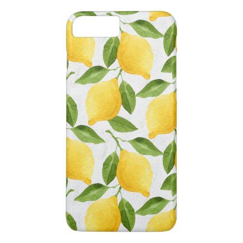 Watercolor lemons wreath iPhone 8 plus7 plus case