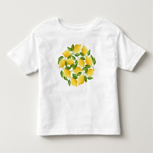 Watercolor lemons wreath toddler t_shirt