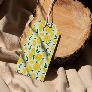 Watercolor lemons - yelllow and green gift tags