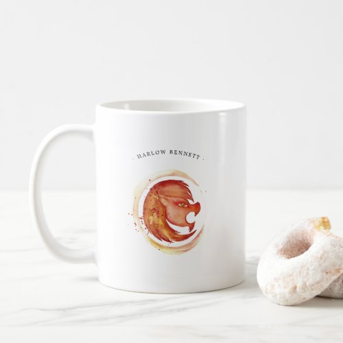 Watercolor Leo Astrology Zodiac Sign  Monogram Coffee Mug