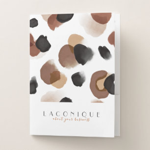 Watercolor Leopard print Abstract Pocket Folder