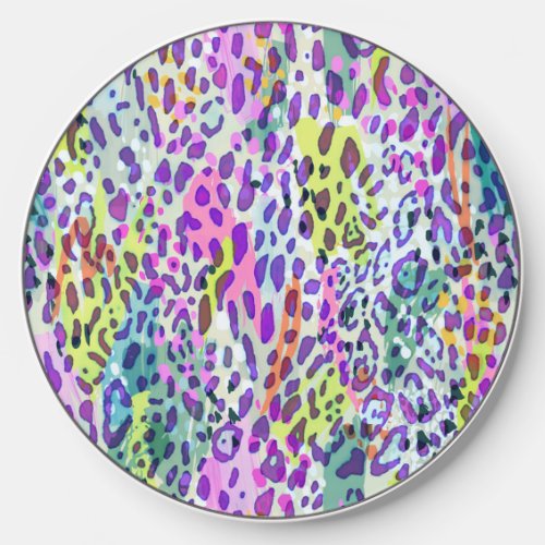 Watercolor Leopard Print Wireless Charger
