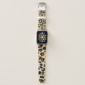 Watercolor leopard skin, tie-dye gradient. apple watch band