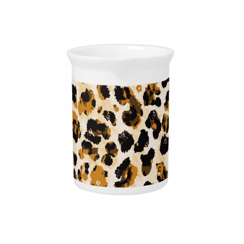 Watercolor leopard skin tie_dye gradient beverage pitcher