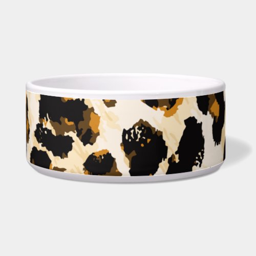 Watercolor leopard skin tie_dye gradient bowl