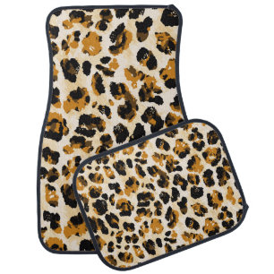Watercolor leopard skin, tie-dye gradient. car floor mat