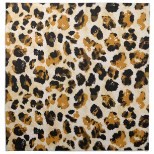 Watercolor leopard skin, tie-dye gradient. cloth napkin