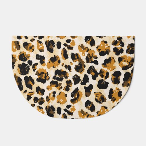 Watercolor leopard skin tie_dye gradient doormat