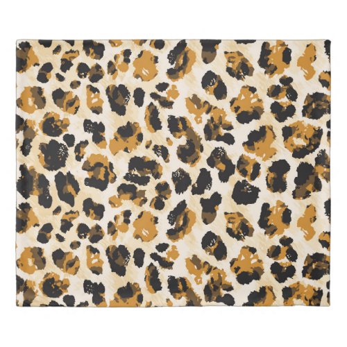 Watercolor leopard skin tie_dye gradient duvet cover