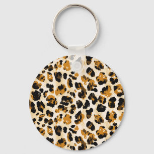 Watercolor leopard skin, tie-dye gradient. keychain