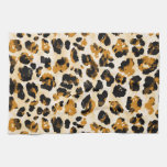 Watercolor leopard skin, tie-dye gradient. kitchen towel