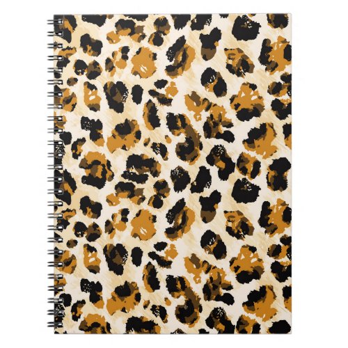 Watercolor leopard skin tie_dye gradient notebook