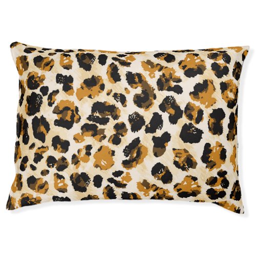 Watercolor leopard skin tie_dye gradient pet bed