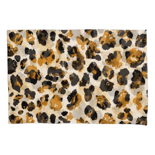 Watercolor leopard skin tie_dye gradient pillow case