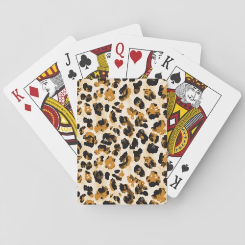 Watercolor leopard skin tie_dye gradient playing cards