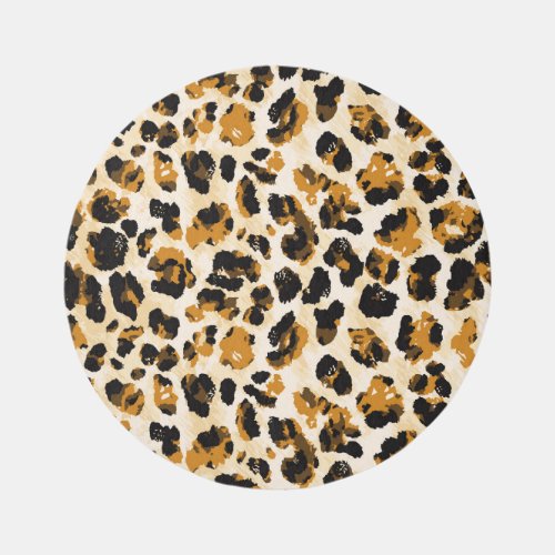 Watercolor leopard skin tie_dye gradient rug