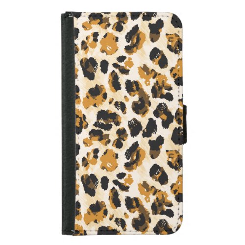Watercolor leopard skin tie_dye gradient samsung galaxy s5 wallet case