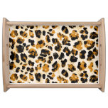 Watercolor leopard skin, tie-dye gradient. serving tray