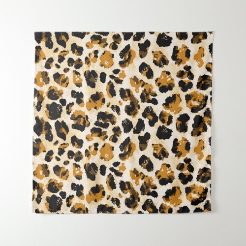 Watercolor leopard skin tie_dye gradient tapestry