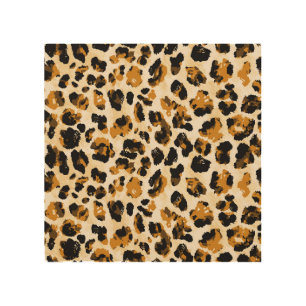 Watercolor leopard skin, tie-dye gradient. wood wall art