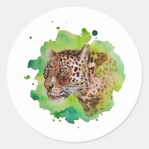 Watercolor Leopard Stickers