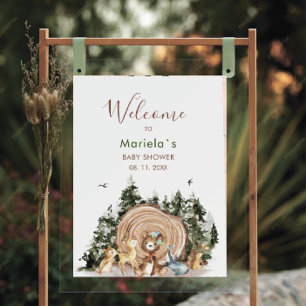 Watercolor Let The Adventure Begin baby shower W Foam Board