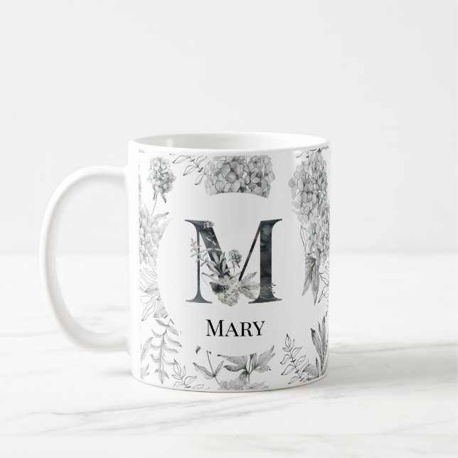 Watercolor letter M Coffee Mug (Left)