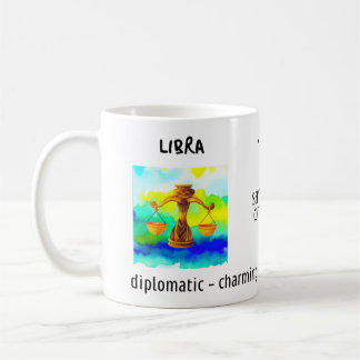 watercolor Libra zodiac sign and characteristics Coffee Mug