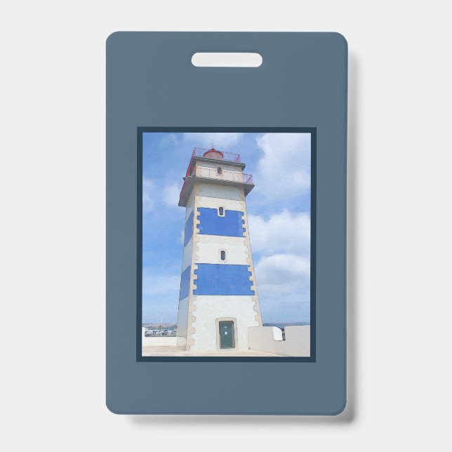 Watercolor lighthouse badge (Front)