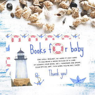 Watercolor lighthouse - books for baby enclosure card