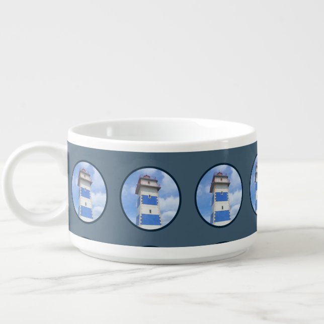 Watercolor lighthouse bowl (Right)