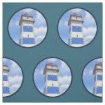 Watercolor lighthouse fabric