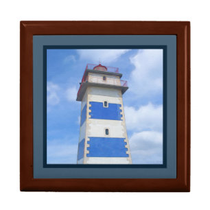Watercolor lighthouse gift box