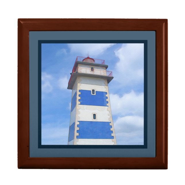 Watercolor lighthouse gift box (Front)