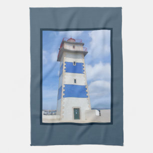 Watercolor lighthouse kitchen towel