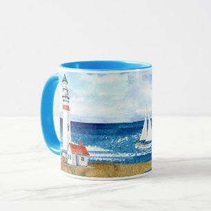 Watercolor Lighthouse Mug