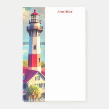 Watercolor Lighthouse Notes