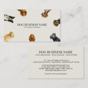 Watercolor Lilac Dog Breeds Pet Sitter Business Card