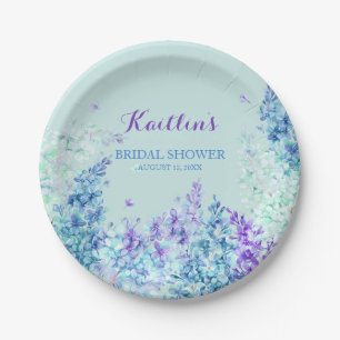 Watercolor Lilac Green Blue Purple Mint Any Color Paper Plates
